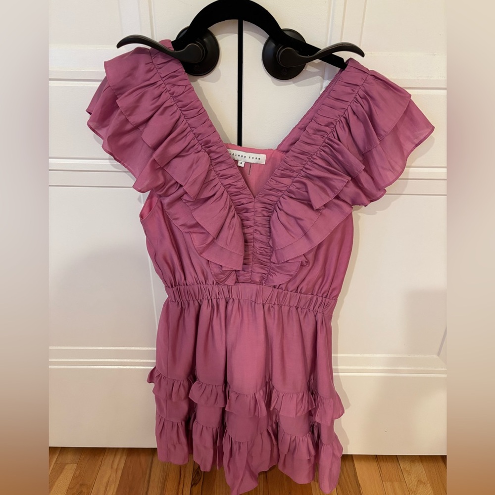 Women's Ruffled Pink Dress